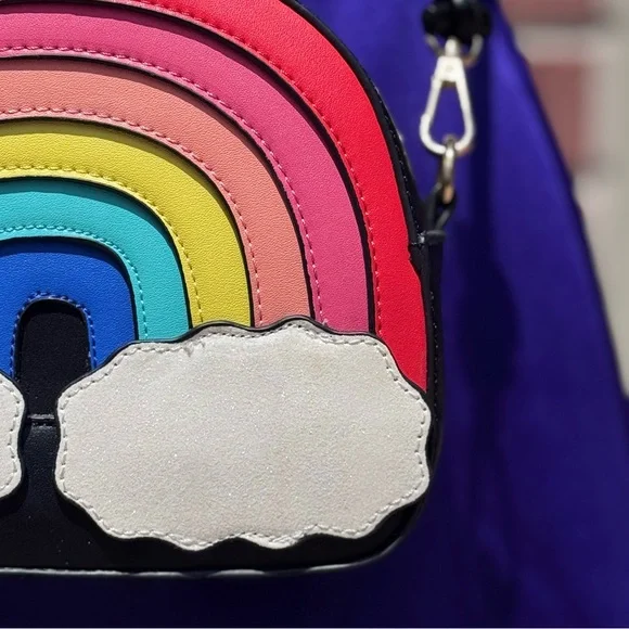 NWOT Betsey Johnson 🌈 Rainbow Crossbody Bag with Chain - Picture 8 of 11